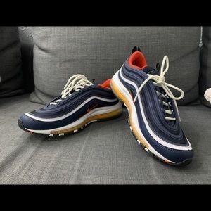 Air Max 97 Midnight Navy Habanero Red